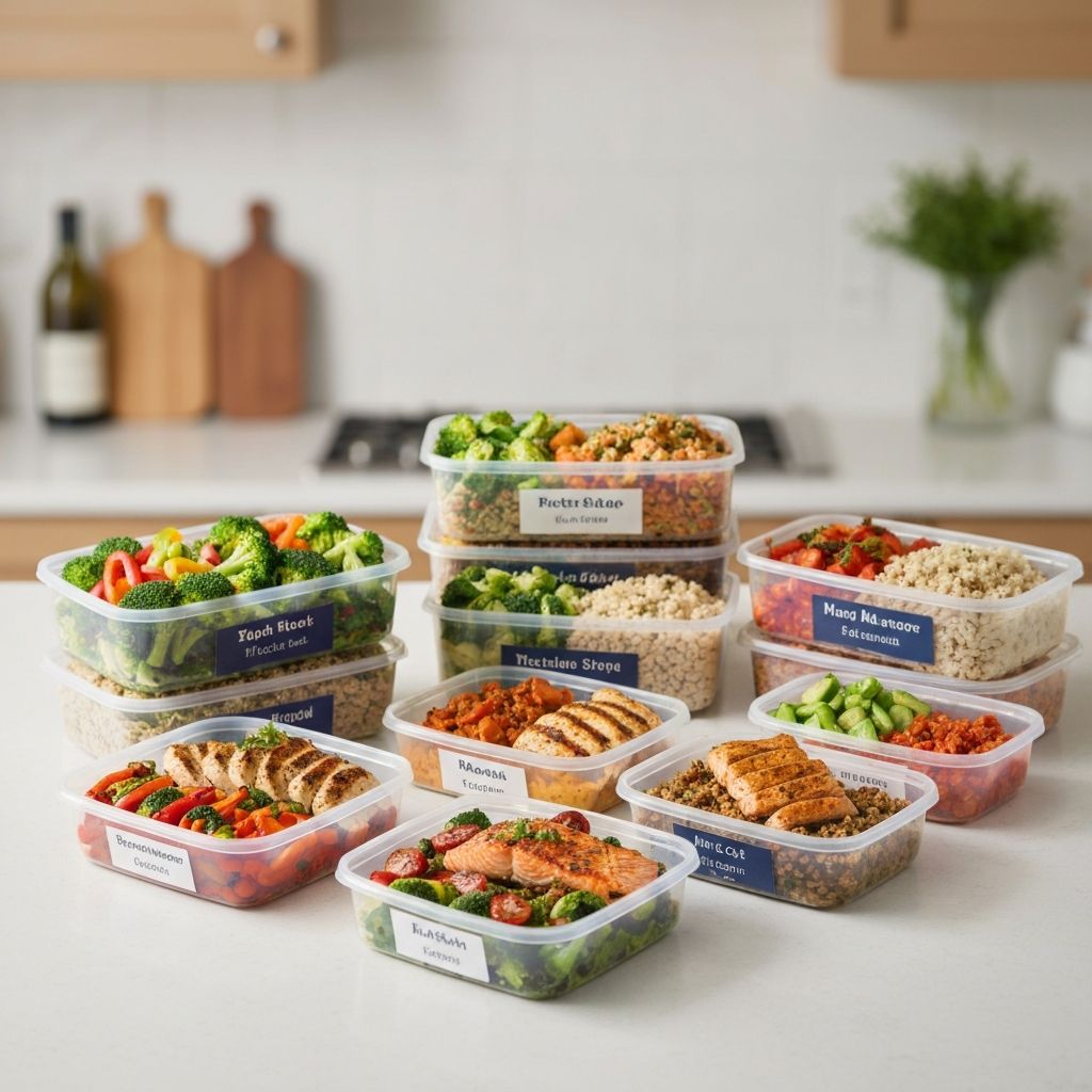 Različiti obroci pripremljeni za nedelju